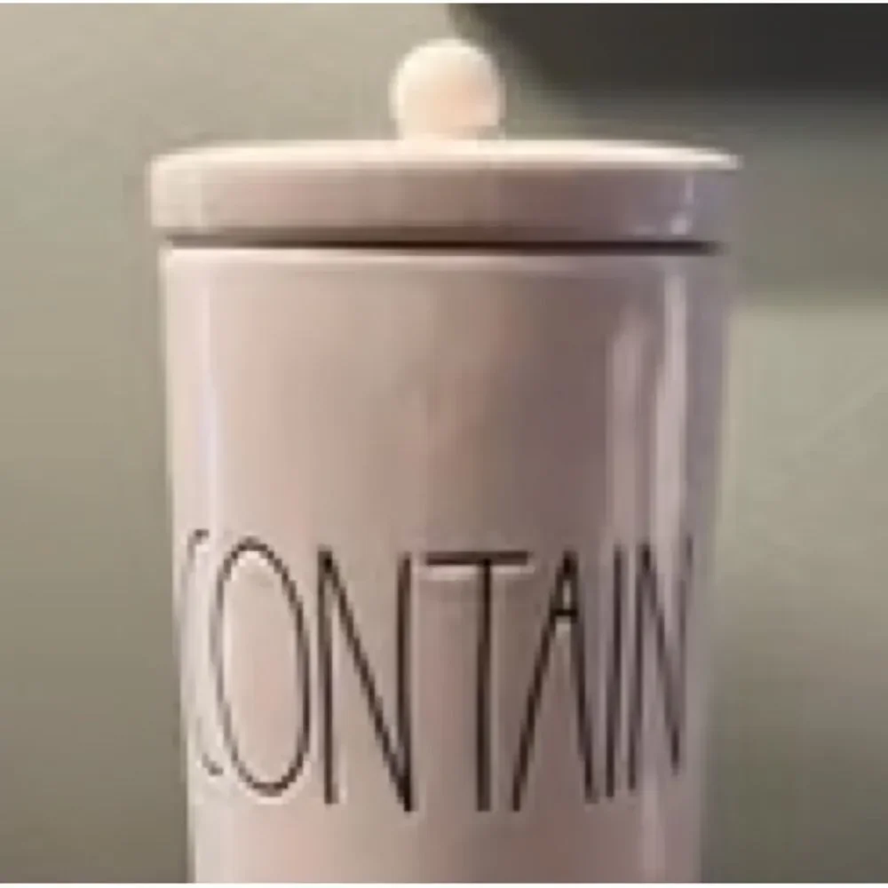Rae Dunn Contain canister white ceramic kitchen home storage